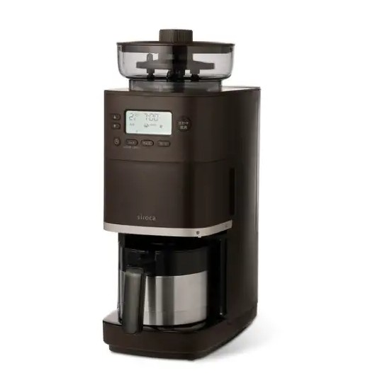 コーン式 全自動 コーヒーメーカー カフェばこPRO SC-C271 ダークブラウン シロカ