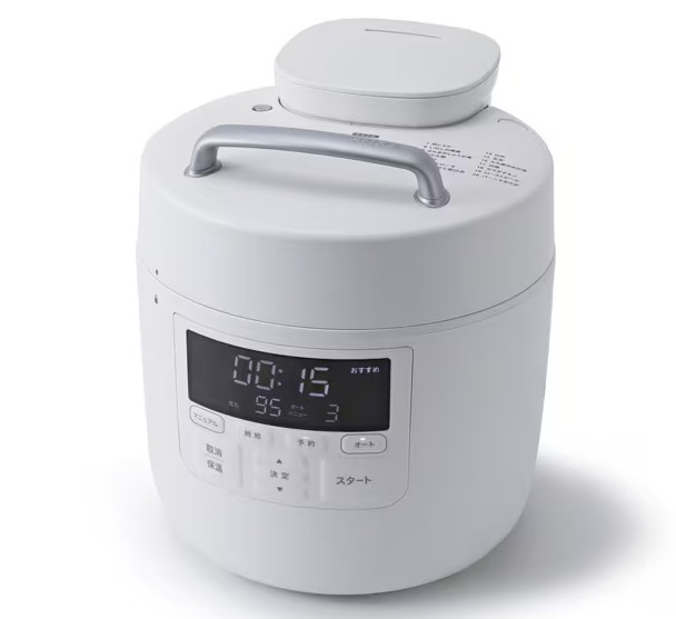 自動減圧機能付き電気圧力鍋 おうちシェフ PRO SP-2DM251 ホワイト ステンレス鋼 (容量2.4L, ホワイト) シロカ